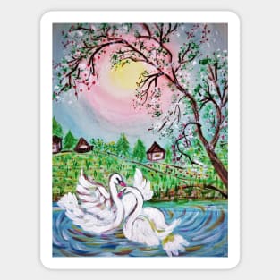 Swan lake Sticker